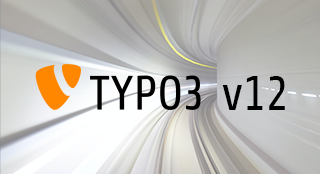 TYPO3 Logo auf dynamischem Hintergrund