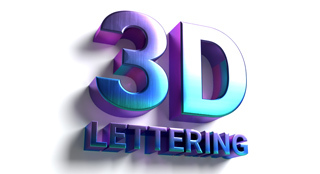 Dreidimensionale Anmutung von 3D Lettering
